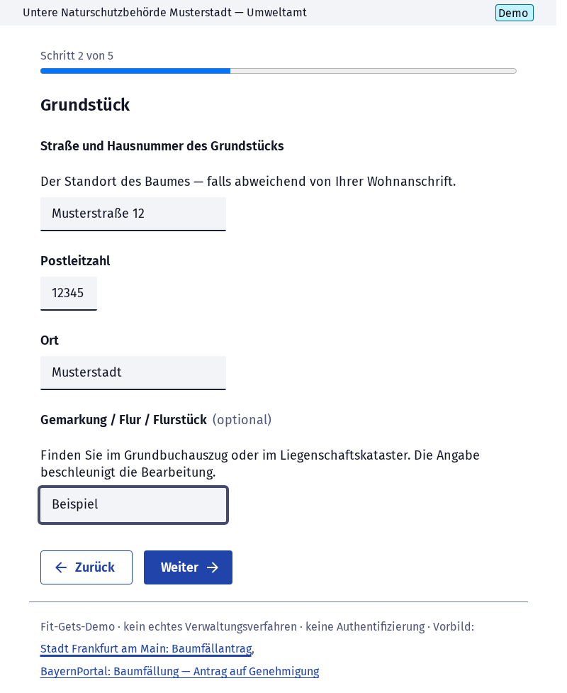 Screenshot 3 of Baumfällgenehmigung beantragen