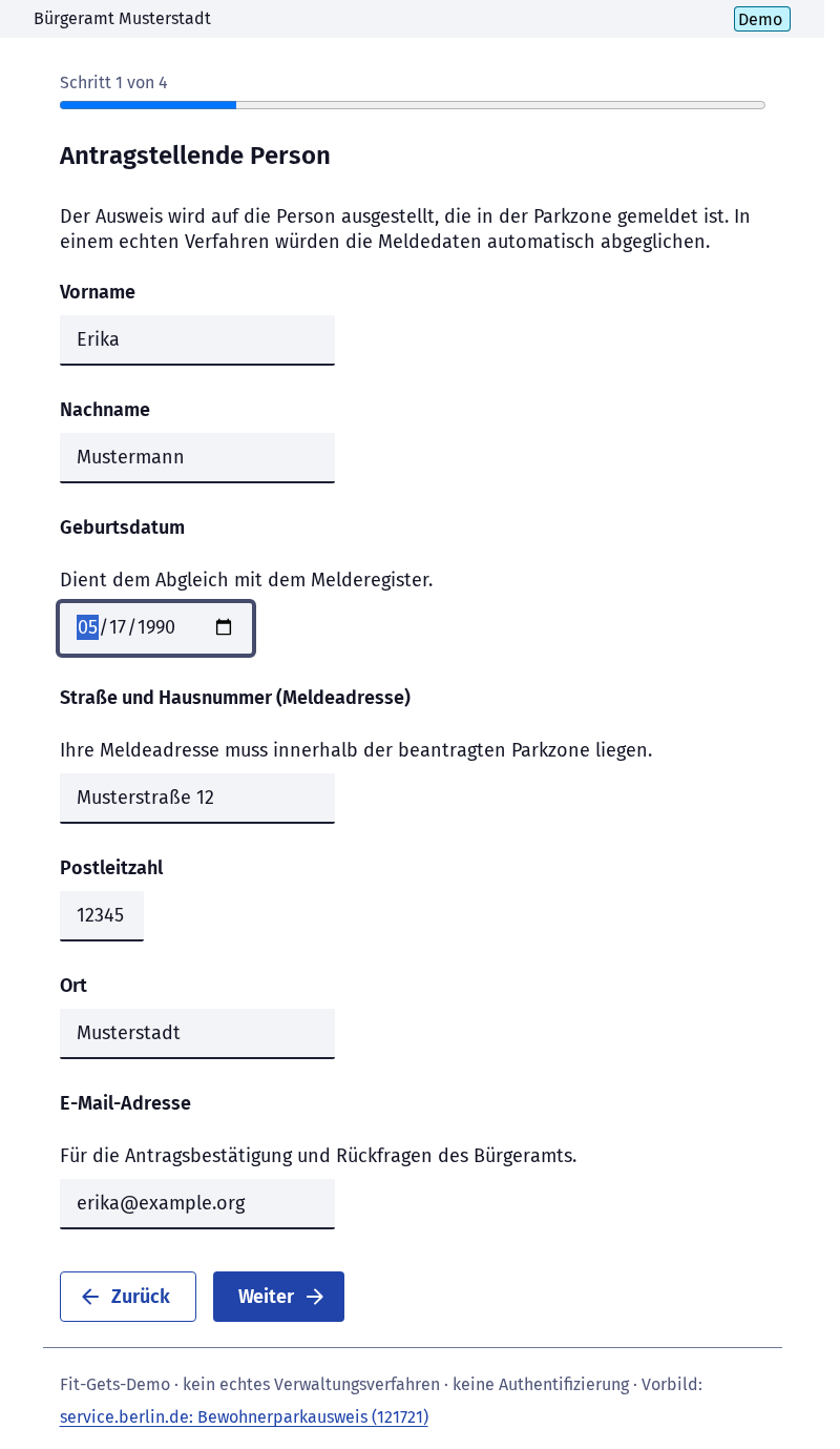 Screenshot 2 of Bewohnerparkausweis beantragen