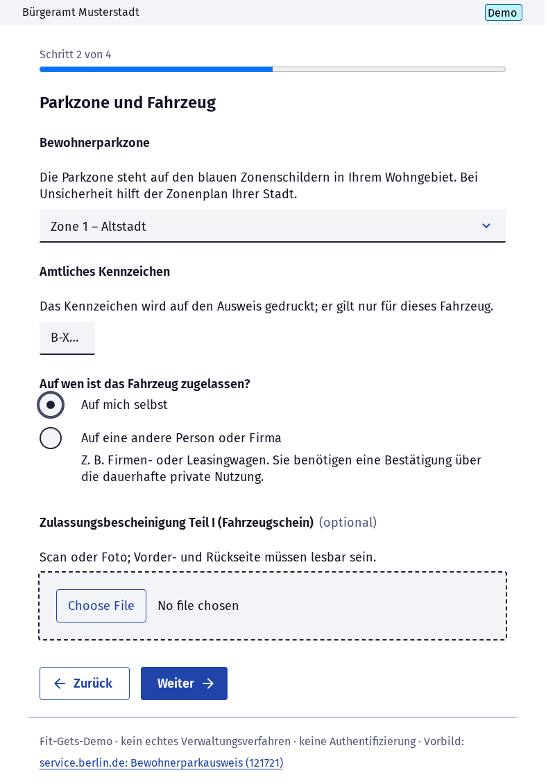 Screenshot 3 of Bewohnerparkausweis beantragen