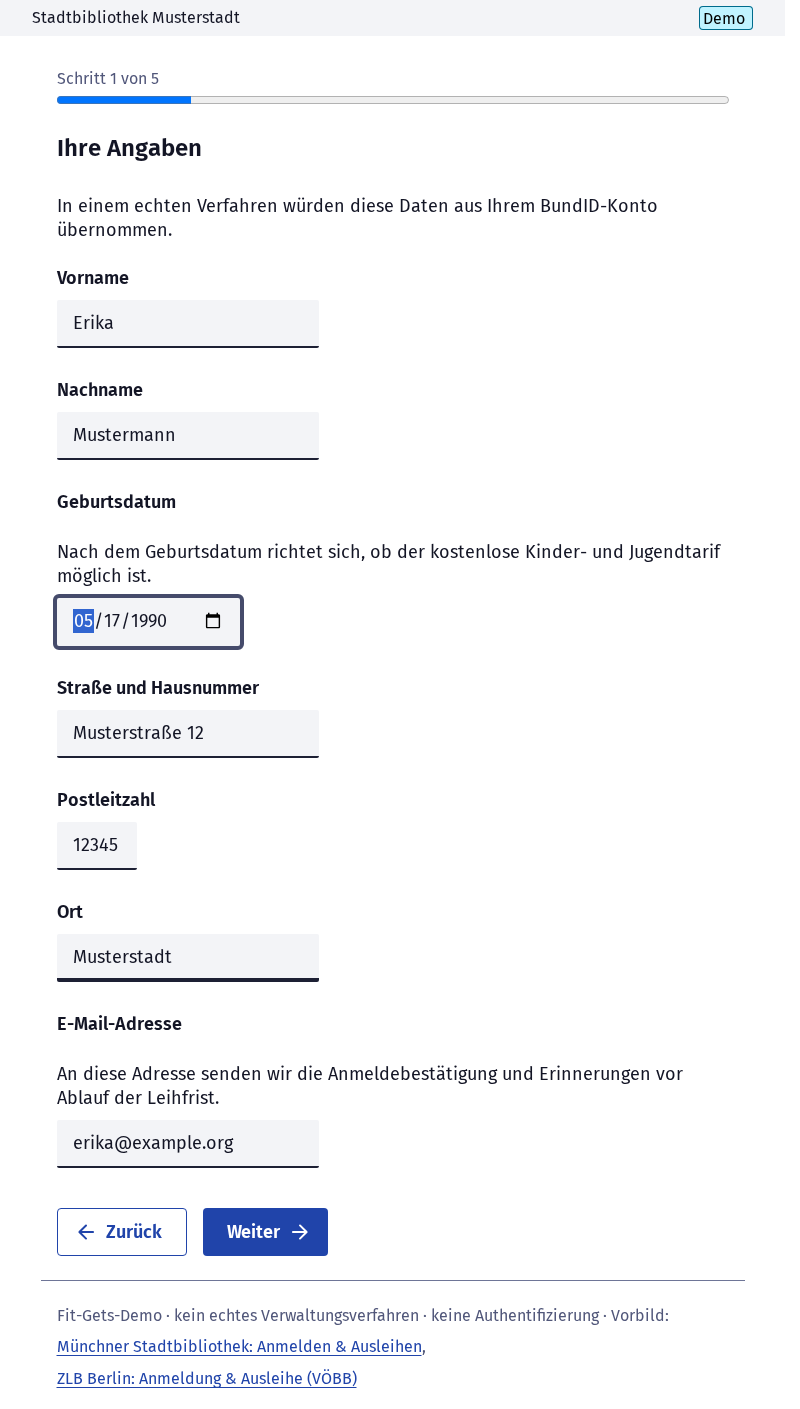 Screenshot 2 of Bibliotheksausweis beantragen