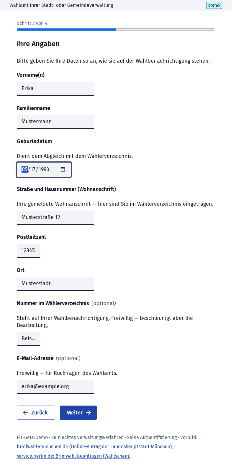 Screenshot 3 of Briefwahl beantragen