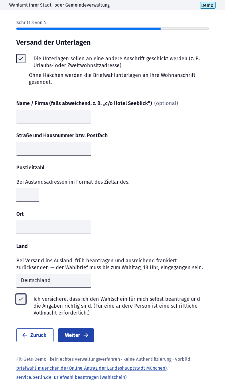 Screenshot 4 of Briefwahl beantragen