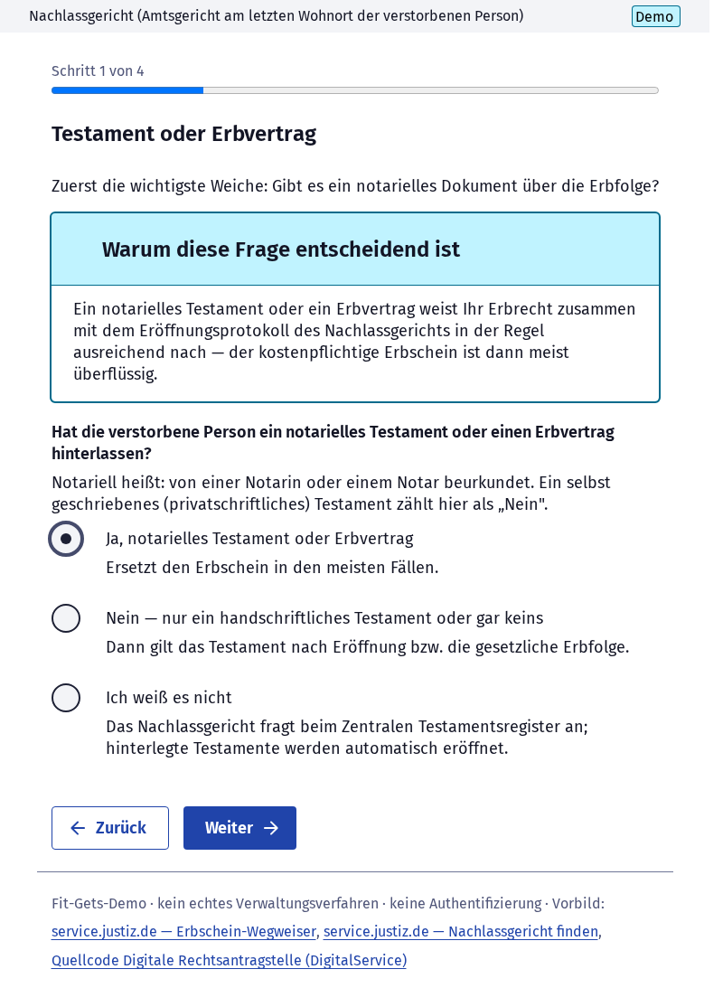 Screenshot 2 of Erbschein-Wegweiser