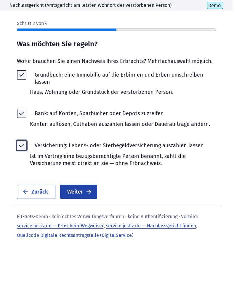 Screenshot 3 of Erbschein-Wegweiser