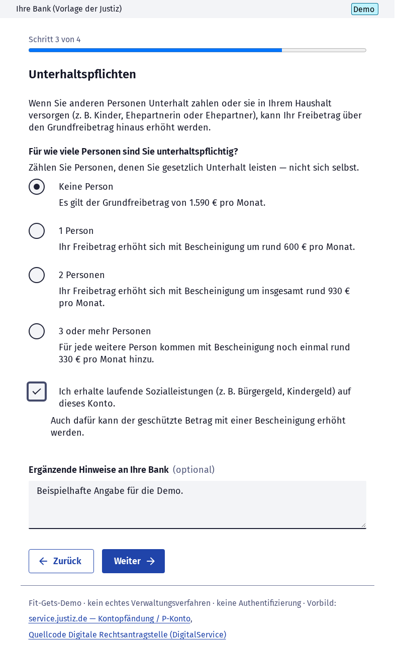 Screenshot 4 of P-Konto-Umwandlung beantragen