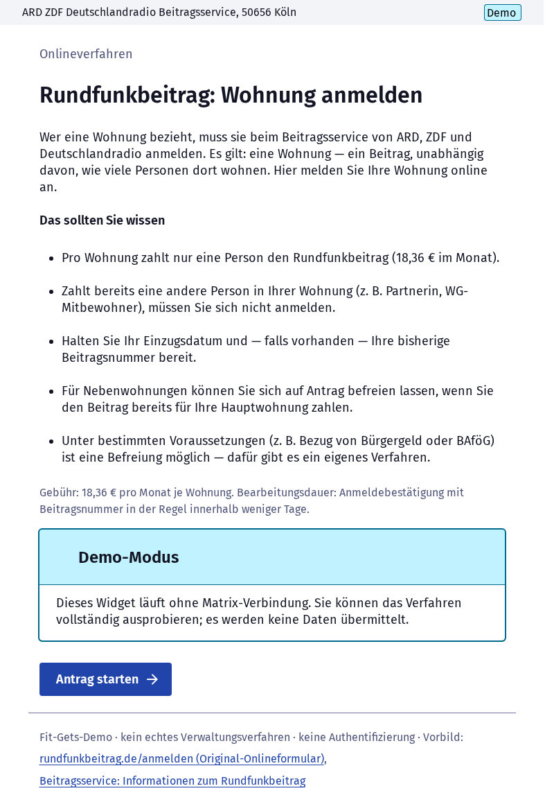 Screenshot 1 of Rundfunkbeitrag