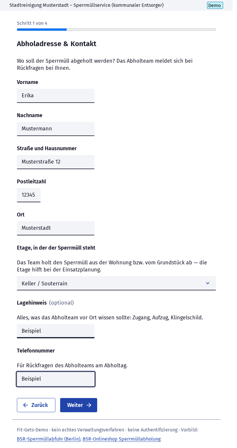 Screenshot 2 of Sperrmüll anmelden