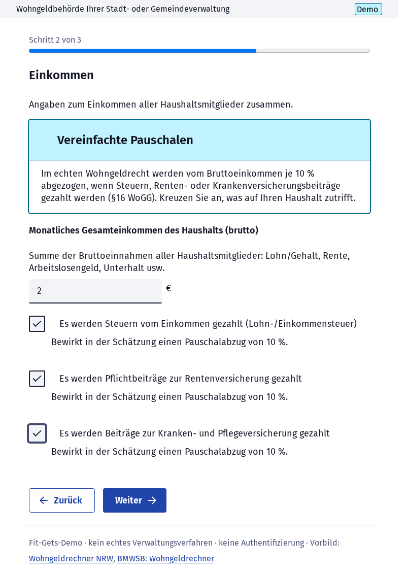 Screenshot 3 of Wohngeld berechnen (unverbindlich)