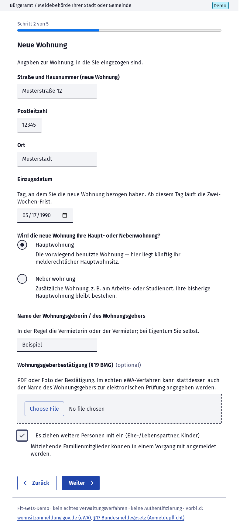 Screenshot 3 of Wohnsitz anmelden oder ummelden (eWA)